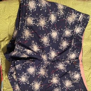 Lilly Pulitzer Sparkle Glow Callahan Shorts 14 Sparklers Fireworks Navy